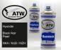 Preview: Hyundai, Black Noir Pearl, NKA / MJB / MZH: 400ml Sprühdose + 400ml Klarlack - Set, von ATW Autoteile West.